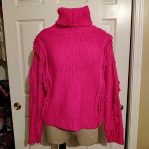 Women's Pink Turtleneck Sweater